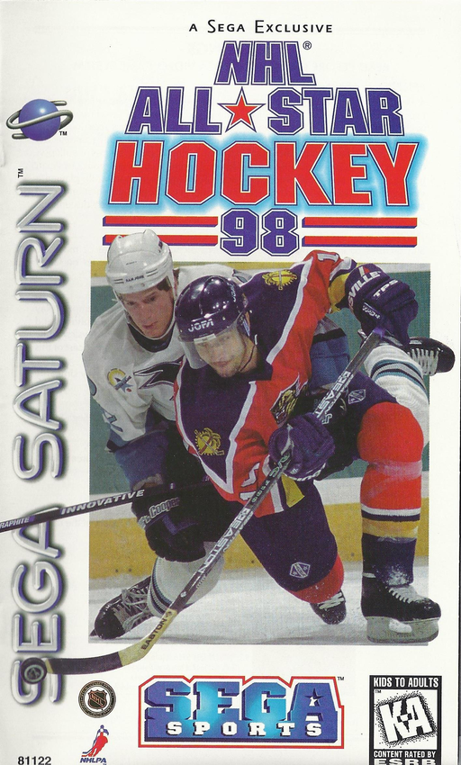 NHL All-Star Hockey '98 box art for Sega Saturn